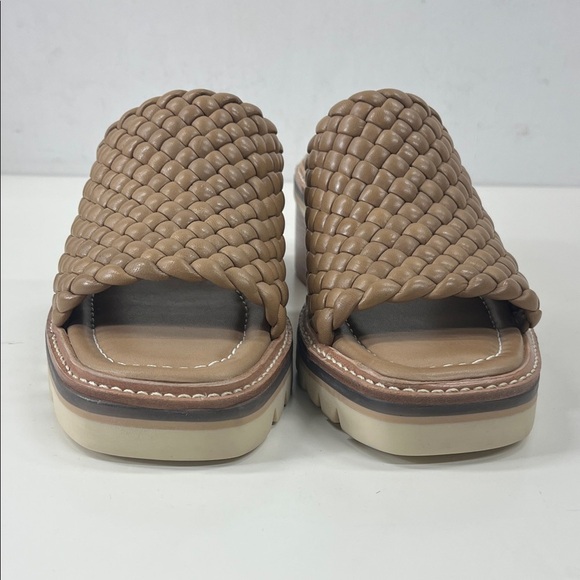 New Bernardo Sylvie Woven Lug Mules in Sand Glove Beige Size 8 - Picture 4 of 11